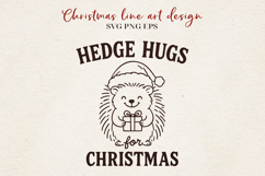 Christmas Line Art Bundle SVG | Holiday Animal Puns Product Image 13