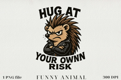 Funny Hedgehog PNG, Sublimation Design. Product Image 1