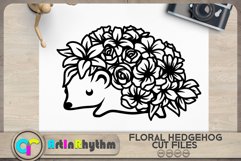 Floral Hedgehog SVG / Floral Animals SVG Product Image 2