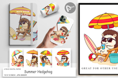 Digital Paper Summer Hedgehog Product Image 1