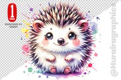 Hedgehog Clipart - PNG File Product Image 1