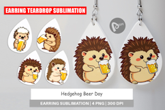 Earring Hedgehog Beer Day Product Image 1