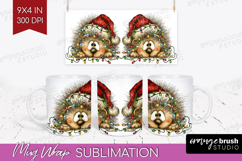 Hedgehog Tangled In Christmas Lights Mug Wrap Funny Xmas Mug Product Image 1