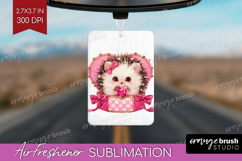 Hedgehog Valentine Air Freshener PNG Cute Valentines Day PNG Product Image 1