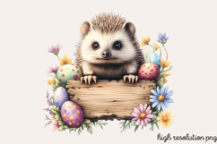 Peeking Easter Day Animals Clipart PNG Product Image 1