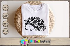 Floral Hedgehog SVG / Floral Animals SVG Product Image 1