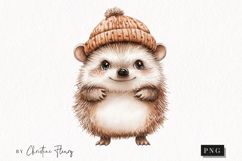 Cozy Fall Hedgehog PNG Product Image 1