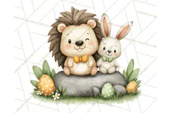 Hedgehog & Friends PNG, Cute Woodland Animals Clipart Product Image 3