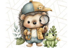 Hedgehog &amp; Friends PNG, Cute Woodland Animals Clipart Product Image 5