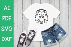 Hedgehog SVG Design / Autumn Cute Hedgehog SVG Cut File Product Image 1