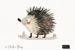 Woodland Hedgehog Clipart | Animal PNG Product Image 1
