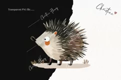 Woodland Hedgehog Clipart | Animal PNG Product Image 2