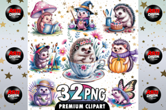 Cute Hedgehog Watercolor Bundle Product Image 1