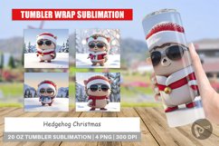 Tumbler Wrap Hedgehog Christmas Product Image 1