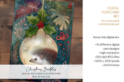 Animals In Christmas Baubles Postcard Set Product Image 4