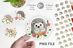 Hedgehog Embroidery Sticker Product Image 1
