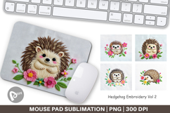 Mouse Pad Hedgehog Embroidery Product Image 1