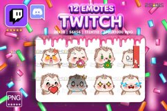 Hedgehog Chibi EMOTES 12, Twitch Emotes Pack, Discord Emotes Product Image 4