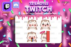 Hedgehog Chibi EMOTES 12, Twitch Emotes Pack, Discord Emotes Product Image 3