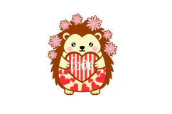 Love Hedgehog Layered Paper Cut and Laser Cut SVG Design Product Image 3