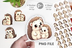 Hedgehog Mother's Day Sticker Product Image 1