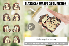 Glass Can Hedgehog Mother&#039;s Day Product Image 1