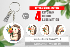 Keychain Hedgehog Spring Bouquet Product Image 1