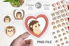 Sticker Heart Hedgehog Product Image 1