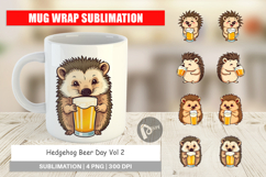 Mug Wrap Hedgehog Beer Day Product Image 1