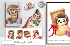 Digital Paper Hedgehog Gift Product Image 1