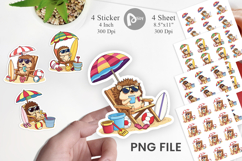 Summer Hedgehog Sticker Product Image 1