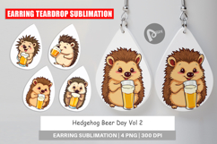 Earring Hedgehog Beer Day Product Image 1