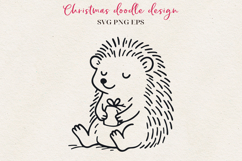 Hand-Drawn Christmas Character | Festive Ink Art SVG PNG EPS Product Image 1