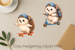 Cozy hedgehog sublimation | Cute funny hedgehog clipart PNG Product Image 1