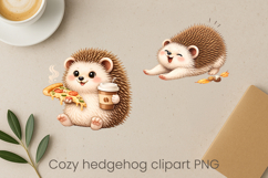 Cozy hedgehog sublimation | Cute funny hedgehog clipart PNG Product Image 1
