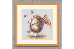 Hedgehog Summer time Vacation Cross Stitch Pattern Product Image 3