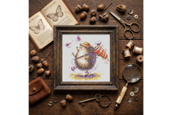 Hedgehog Summer time Vacation Cross Stitch Pattern Product Image 2