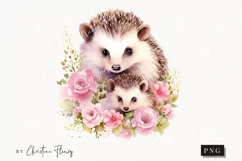 Mommy and Me Hedgehog PNG | Spring PNG Product Image 1