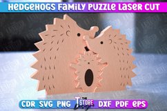 Hedgehogs Family Puzzle | Laser Cut Design | CNC File Product Image 1