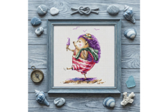 Hedgehog Ice Cream Cross Stitch Pattern, Summer, Animal Product Image 3