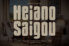 Heiano Saigou Modern Retro Display Sans Serif Font Product Image 4
