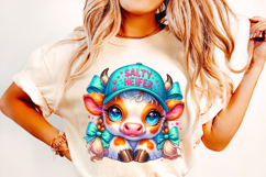 Salty Heifer PNG, Trucker Hat PNG, Cute Highland Cow PNG Product Image 2