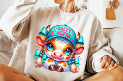 Salty Heifer PNG, Trucker Hat PNG, Cute Highland Cow PNG Product Image 3