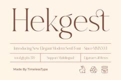 Hekgest - Elegant Modern Serif Font Product Image 1