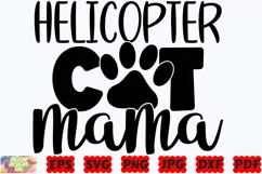 Helicopter Cat Mama SVG | Cat SVG | Cat Mom SVG | Pet SVG Product Image 1