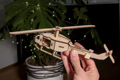 Helicopter - laser cut file, Glowforge pattern, CNC plan Product Image 3