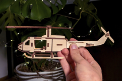 Helicopter - laser cut file, Glowforge pattern, CNC plan Product Image 7