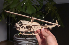 Helicopter - laser cut file, Glowforge pattern, CNC plan Product Image 6