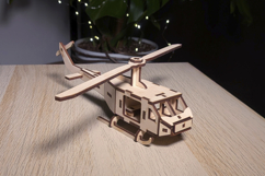 Helicopter - laser cut file, Glowforge pattern, CNC plan Product Image 8