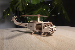 Helicopter - laser cut file, Glowforge pattern, CNC plan Product Image 5
